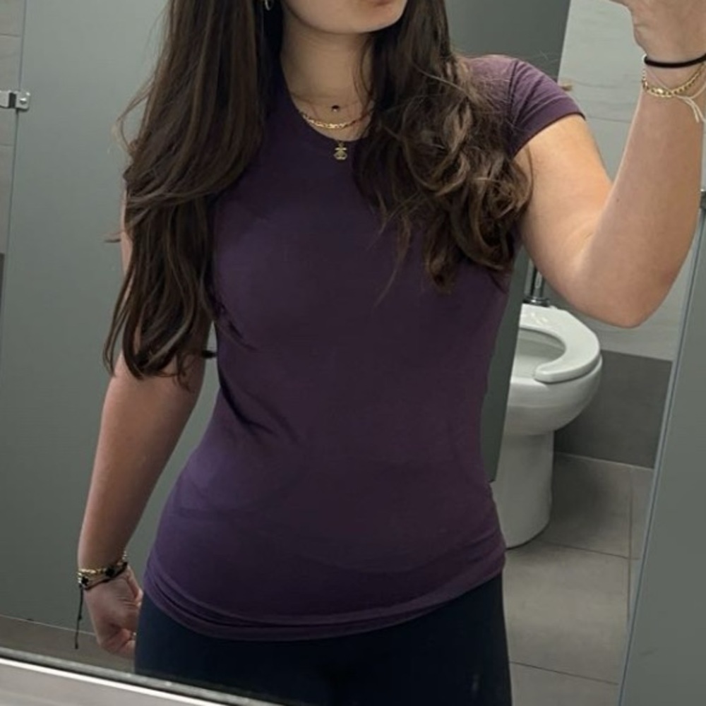 Lululemon Athletica Deep Purple Short Sleeve Tee